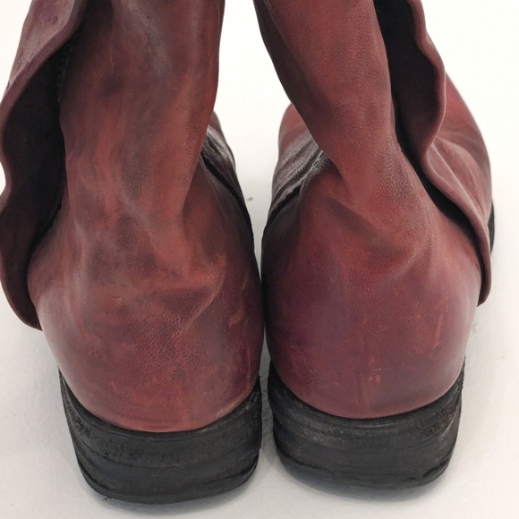 A.S.98 Red Ankle Boots - Picture 7 of 10